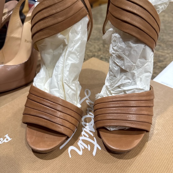 Christian Louboutin Brown Strappy Heels - Picture 2 of 7